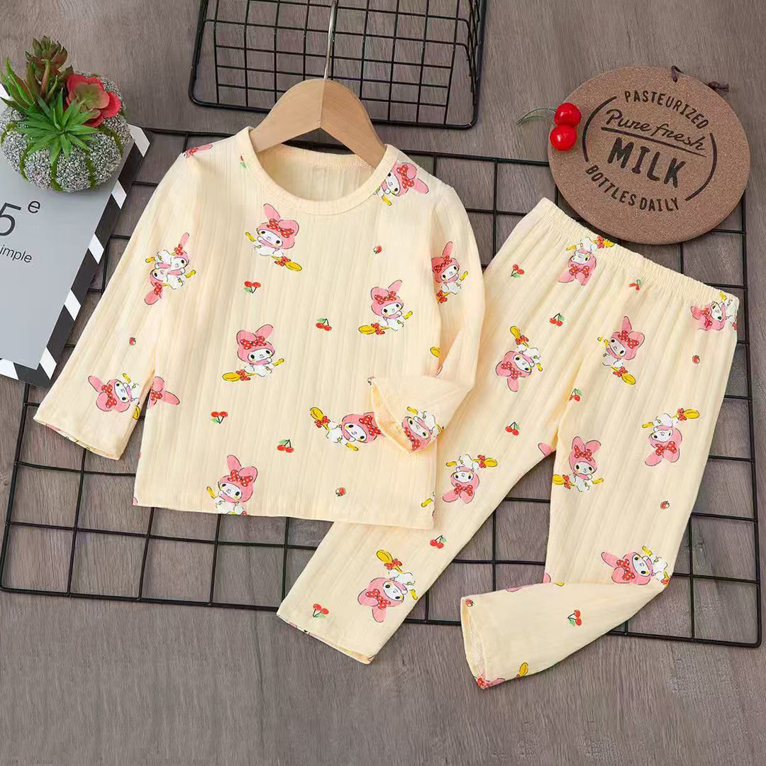 Girls Pajama Suit 2 Piece Hello Kitty - Yellow