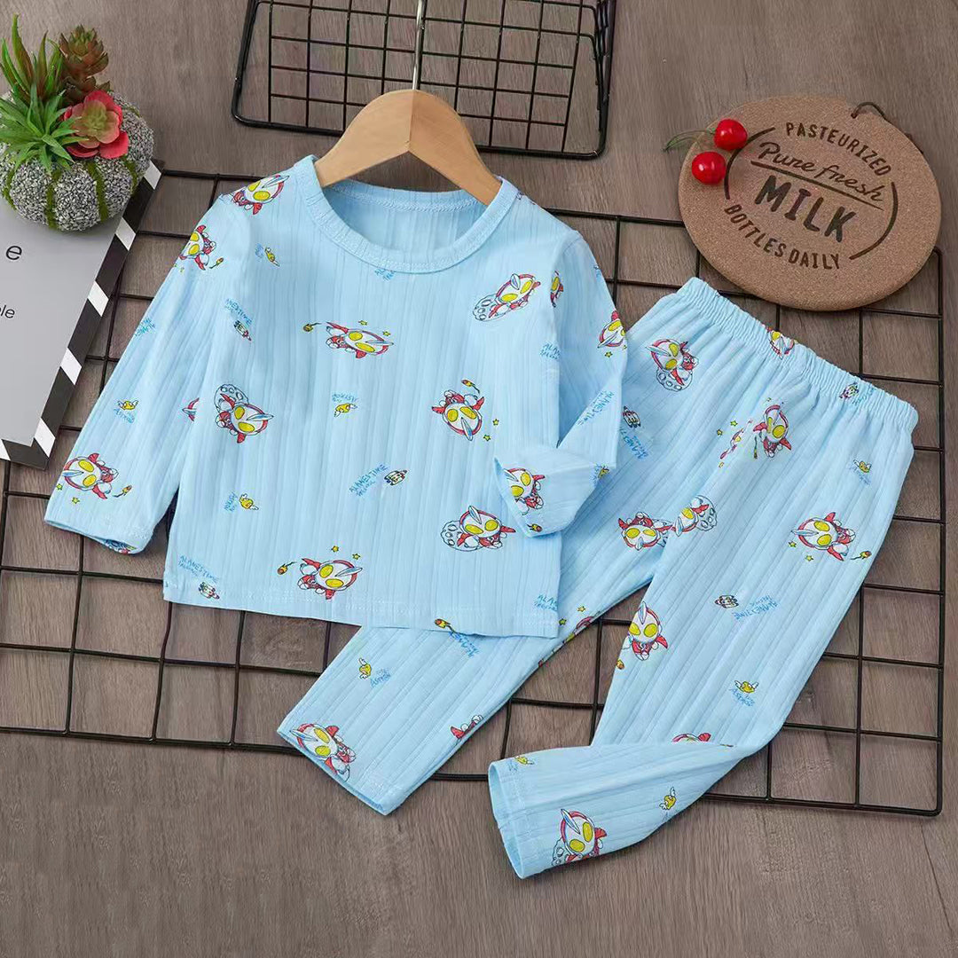 Boys Rocket Pajama Suit 2 Piece - Blue