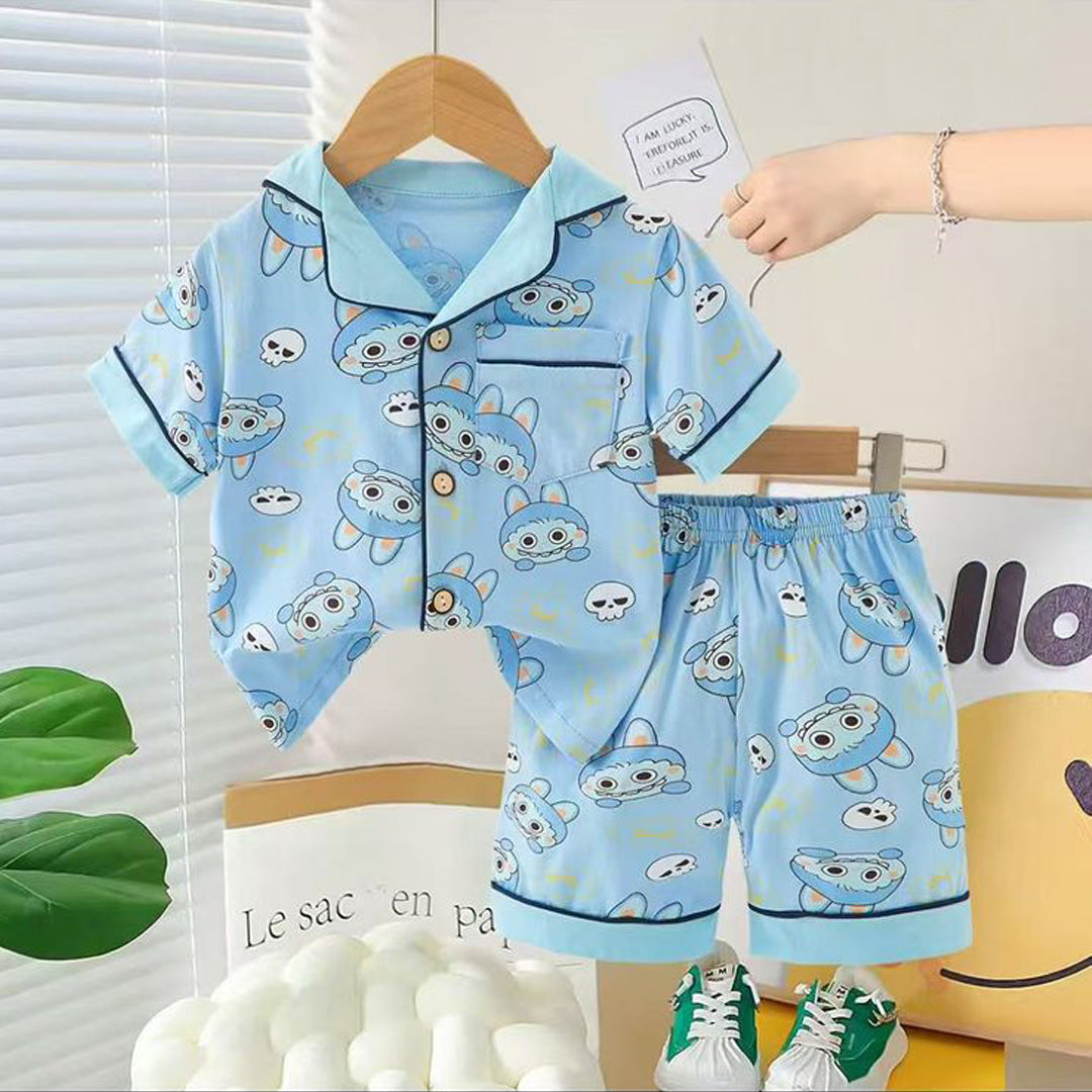 Girls Labubu Nightsuit - Blue