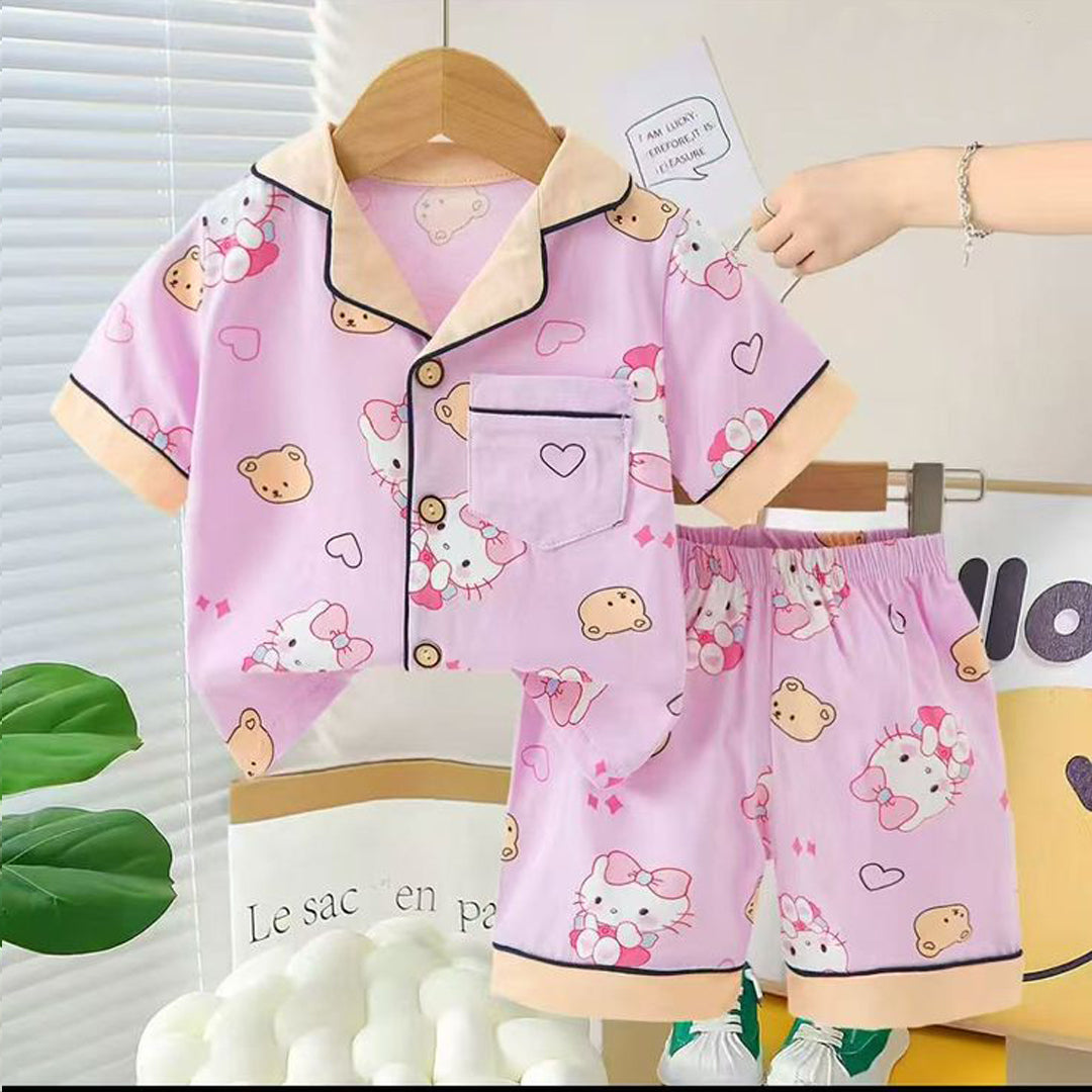 Girls Hello Kitty Nightsuit - Pink