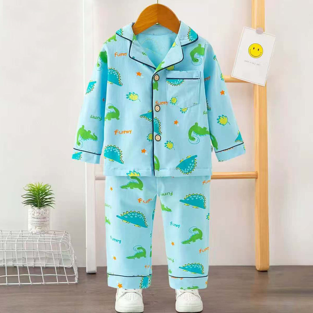 Kids Unisex Printed Dinosaur Night suit