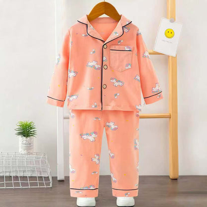 Kids Unisex Printed Unicorn Night suit
