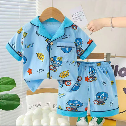 Boys Captain America Nightsuit - Blue