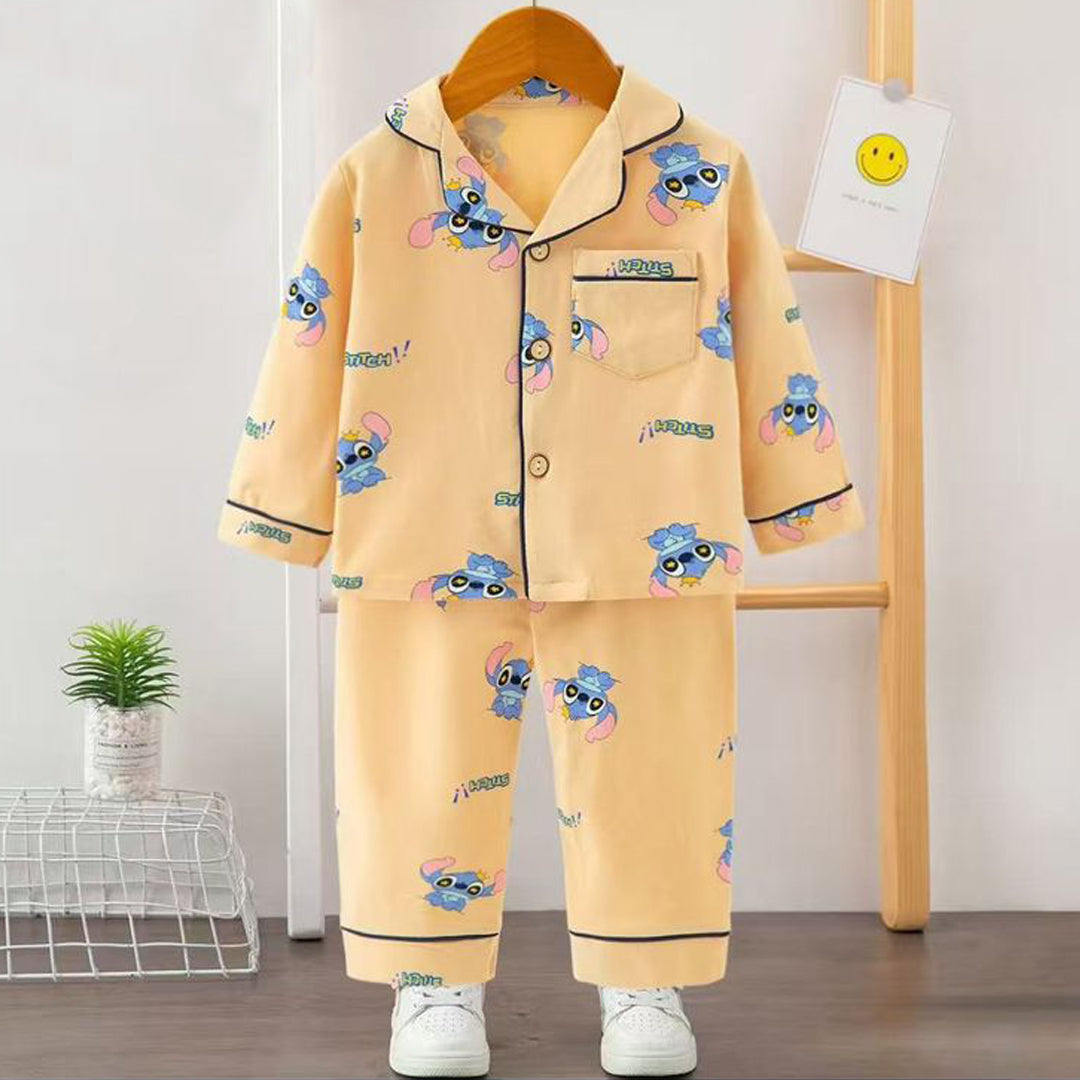 Kids Unisex Printed Smurfs Night suit