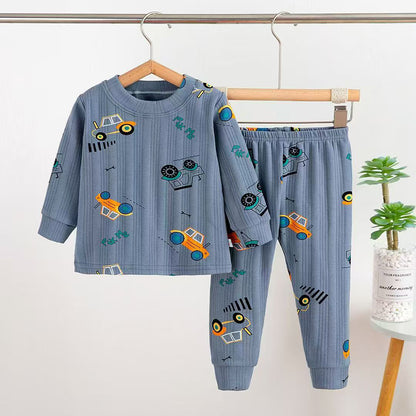 Boys Pajama Suit 2 Piece - Grey