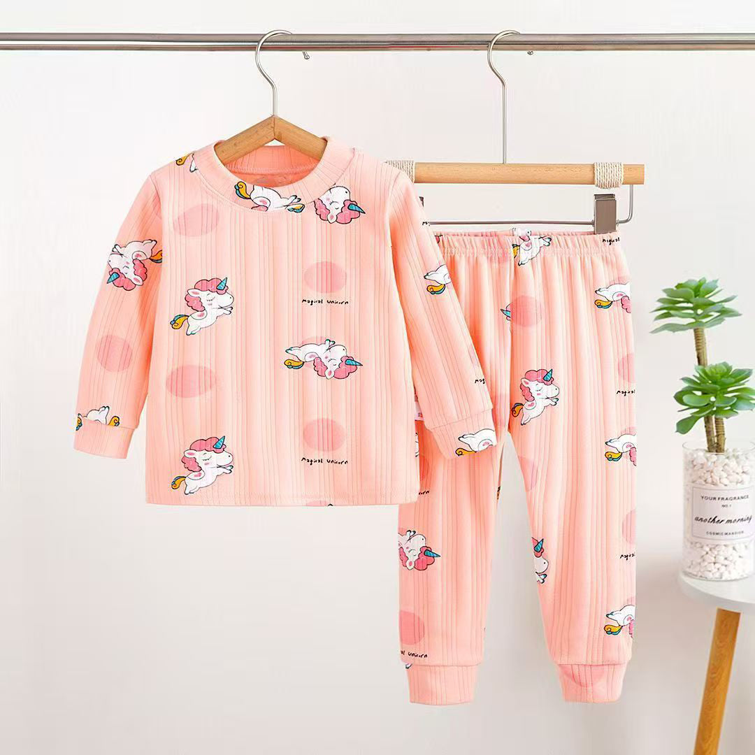 Girls Unicorn Pajama Suit 2 Piece - Pink