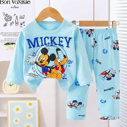 Kids Unisex Mickey Pajama Suit - Blue