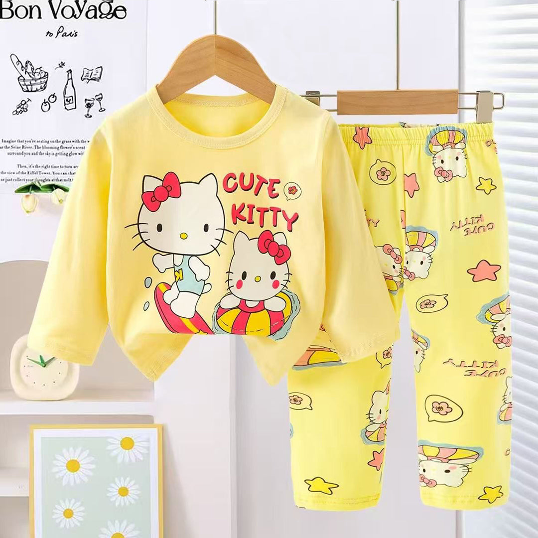 Girls Hello Kitty Pajama Suit 2 Piece - Yellow