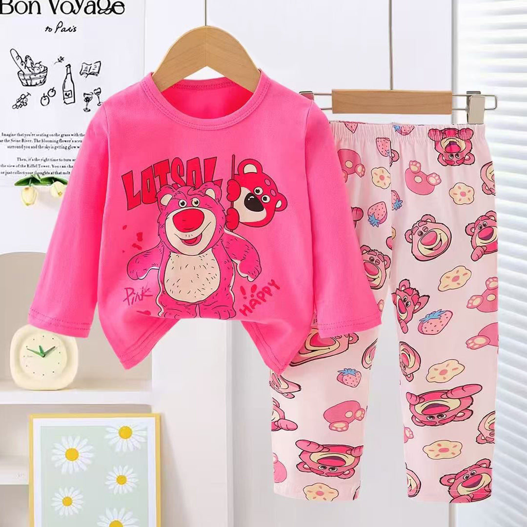 Girls Lotsol Pajama Suit 2 Piece - Pink