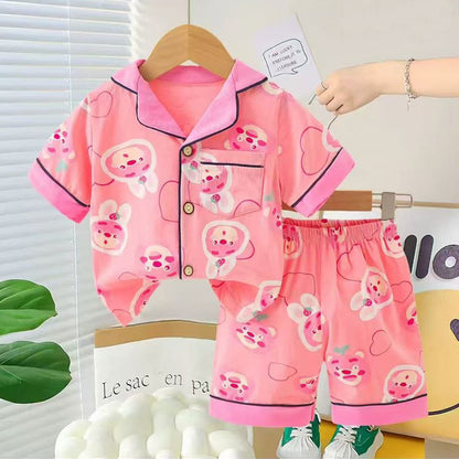 Girls Rabbit Nightsuit - Pink