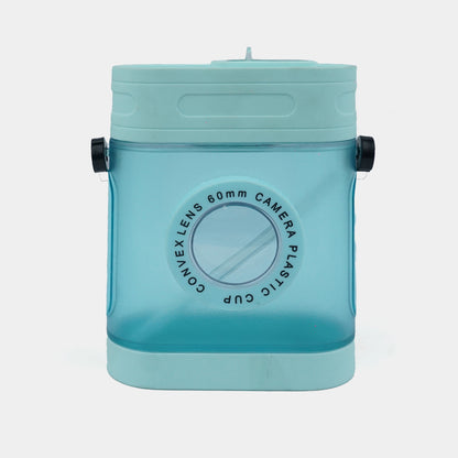 Camera Water Bottle With Straw And Strap