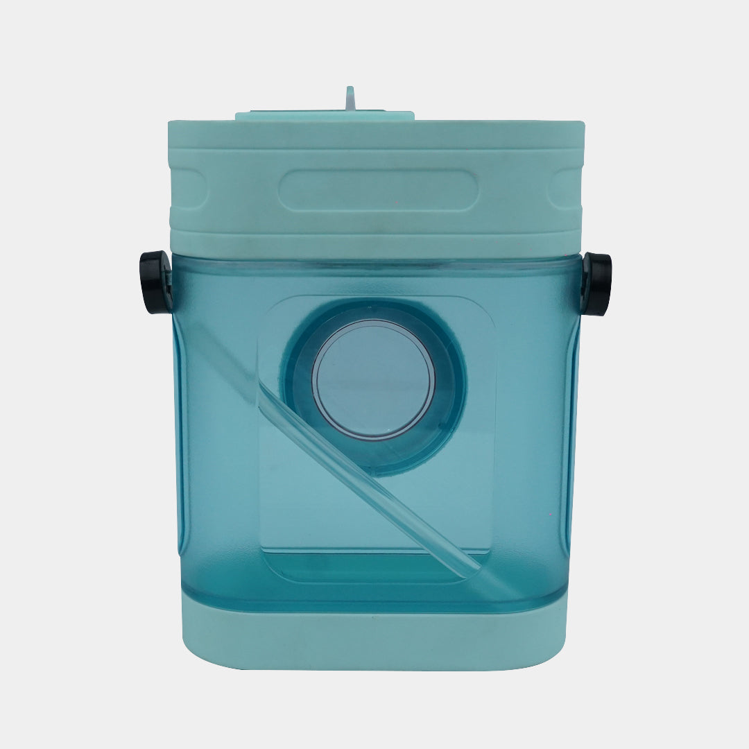 Camera Water Bottle With Straw And Strap