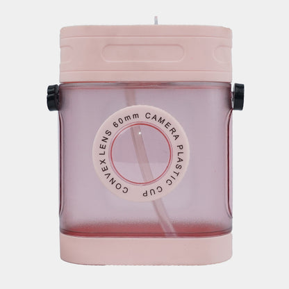 Camera Water Bottle With Straw And Strap