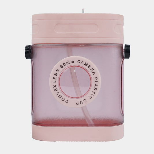 Camera Water Bottle With Straw And Strap