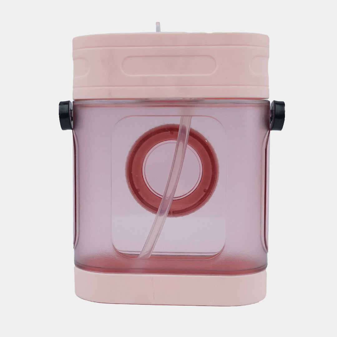 Camera Water Bottle With Straw And Strap