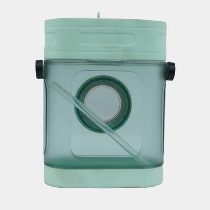 Camera Water Bottle With Straw And Strap