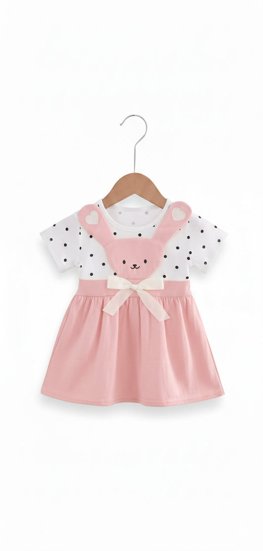 Girls Fancy Frock-Peach