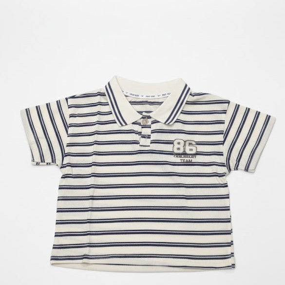 Boys' Classic Striped Polo Shirt