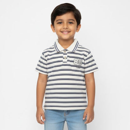 Boys' Classic Striped Polo Shirt