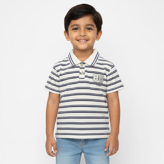 Boys' Classic Striped Polo Shirt